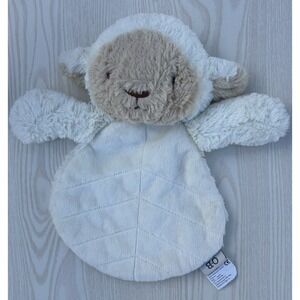 OB Designs Lee Lamb Lovey Flat Cream Security Comfort Blanket Plush Toy